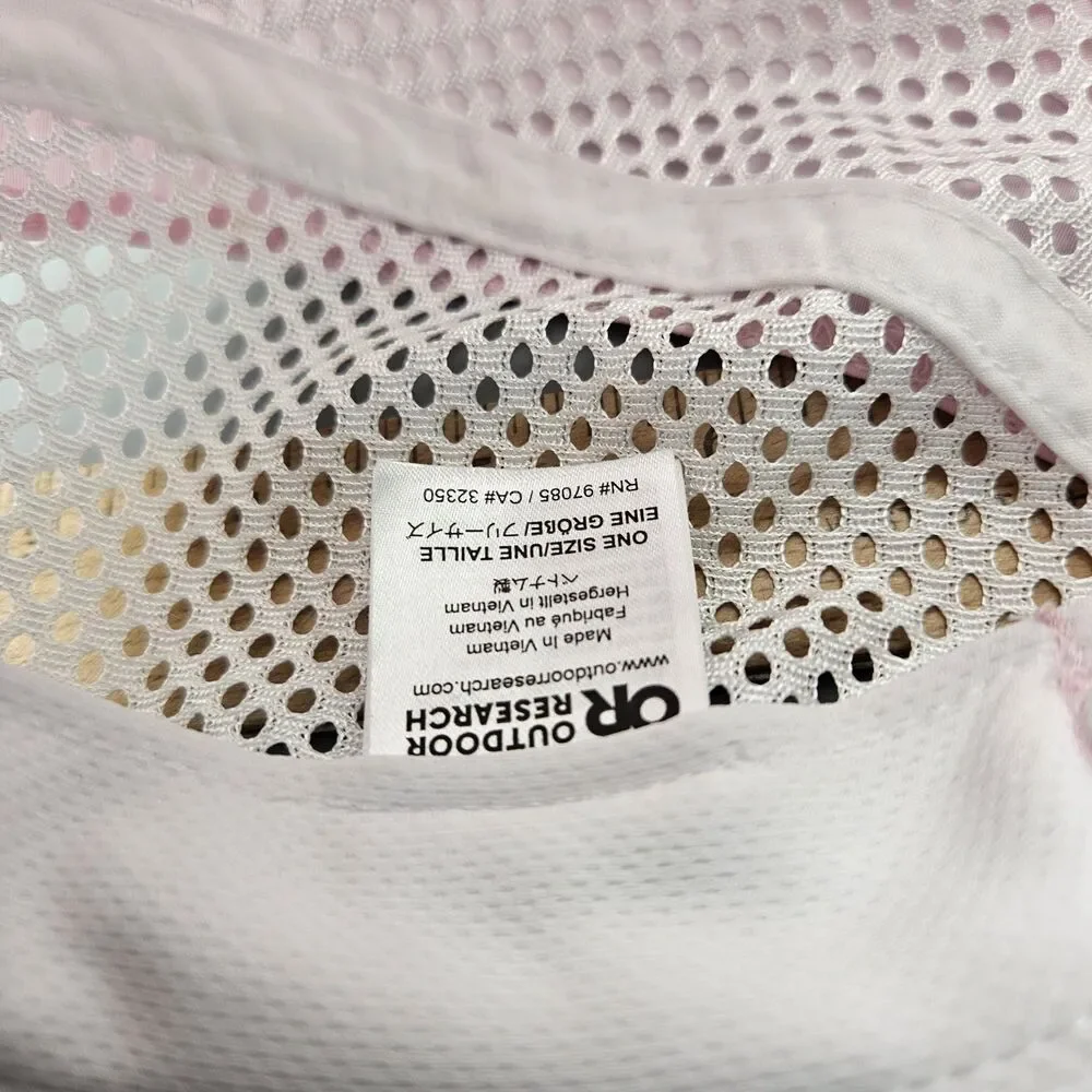Outdoor Research Swift Cap Strap Light Pink Mesh Lightweight White Vented Hat